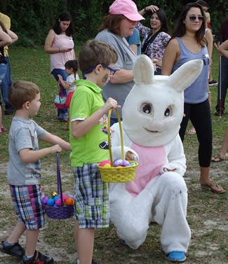 Children with Easter Bunny